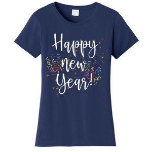 Happy New Year Day Eve Party Fireworks Confetti Costume Women's T-Shirt