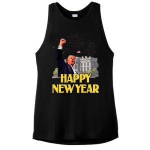 Happy New Year Party 2025 Trump 2024 Take America Back Ladies PosiCharge Tri-Blend Wicking Tank