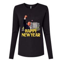 Happy New Year Party 2025 Trump 2024 Take America Back Womens Cotton Relaxed Long Sleeve T-Shirt