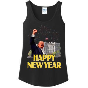 Happy New Year Party 2025 Trump 2024 Take America Back Ladies Essential Tank