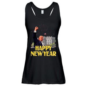 Happy New Year Party 2025 Trump 2024 Take America Back Ladies Essential Flowy Tank