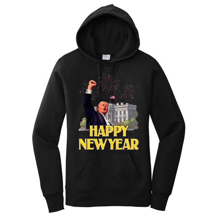 Happy New Year Party 2025 Trump 2024 Take America Back Women's Pullover Hoodie