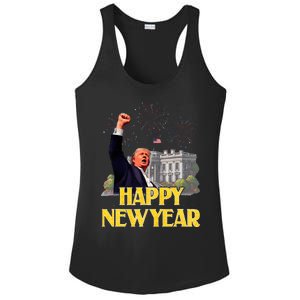 Happy New Year Party 2025 Trump 2024 Take America Back Ladies PosiCharge Competitor Racerback Tank