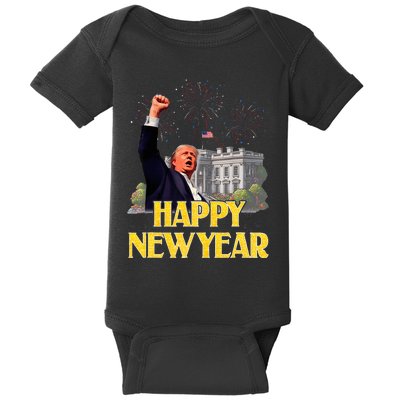 Happy New Year Party 2025 Trump 2024 Take America Back Baby Bodysuit