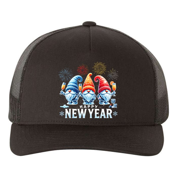 Happy New Year 2025 Gnomes Family Party New Years Eve Yupoong Adult 5-Panel Trucker Hat