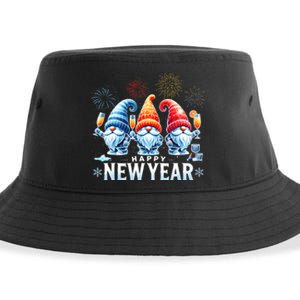 Happy New Year 2025 Gnomes Family Party New Years Eve Sustainable Bucket Hat