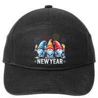 Happy New Year 2025 Gnomes Family Party New Years Eve 7-Panel Snapback Hat