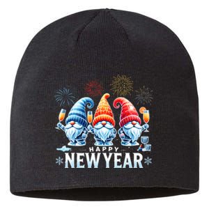 Happy New Year 2025 Gnomes Family Party New Years Eve Sustainable Beanie