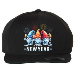 Happy New Year 2025 Gnomes Family Party New Years Eve Wool Snapback Cap