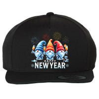 Happy New Year 2025 Gnomes Family Party New Years Eve Wool Snapback Cap