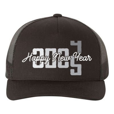 Happy New Year 2025 Celebration Graphic Yupoong Adult 5-Panel Trucker Hat