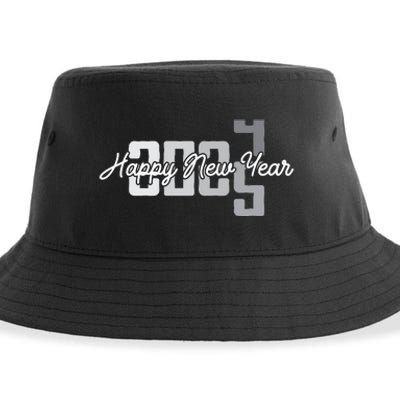 Happy New Year 2025 Celebration Graphic Sustainable Bucket Hat