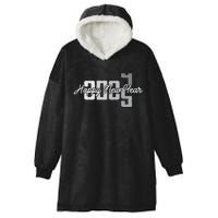 Happy New Year 2025 Celebration Graphic Hooded Wearable Blanket