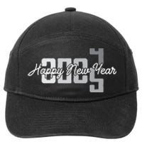 Happy New Year 2025 Celebration Graphic 7-Panel Snapback Hat