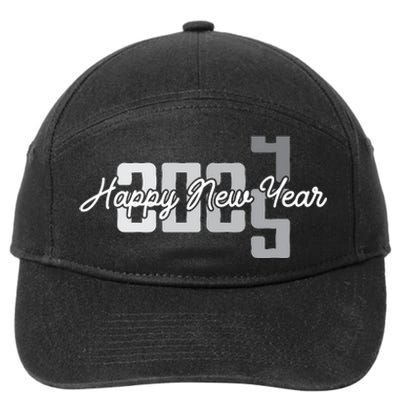 Happy New Year 2025 Celebration Graphic 7-Panel Snapback Hat