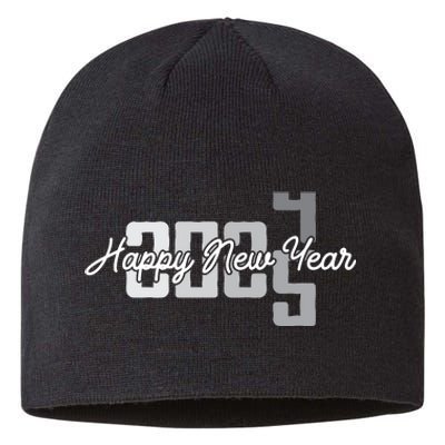 Happy New Year 2025 Celebration Graphic Sustainable Beanie