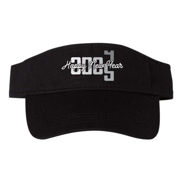 Happy New Year 2025 Celebration Graphic Valucap Bio-Washed Visor