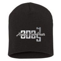 Happy New Year 2025 Celebration Graphic Short Acrylic Beanie