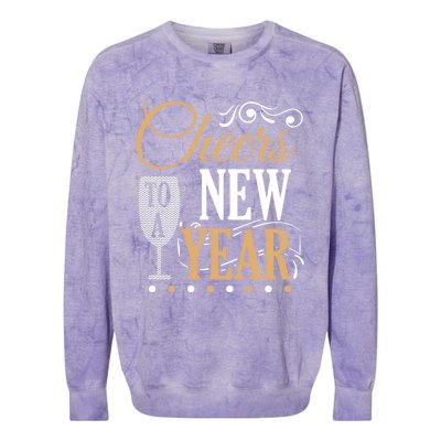 Happy New Year With Celebration New Years Eve Colorblast Crewneck Sweatshirt