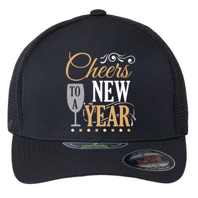 Happy New Year With Celebration New Years Eve Flexfit Unipanel Trucker Cap
