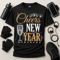Happy New Year With Celebration New Years Eve Cooling Performance Crew T-Shirt