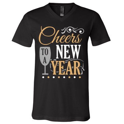 Happy New Year With Celebration New Years Eve V-Neck T-Shirt