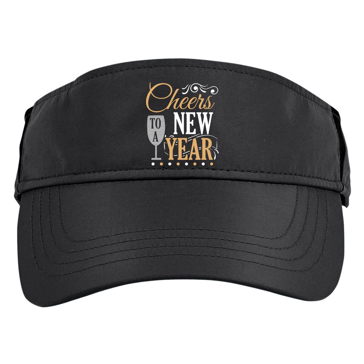 Happy New Year With Celebration New Years Eve Adult Drive Performance Visor