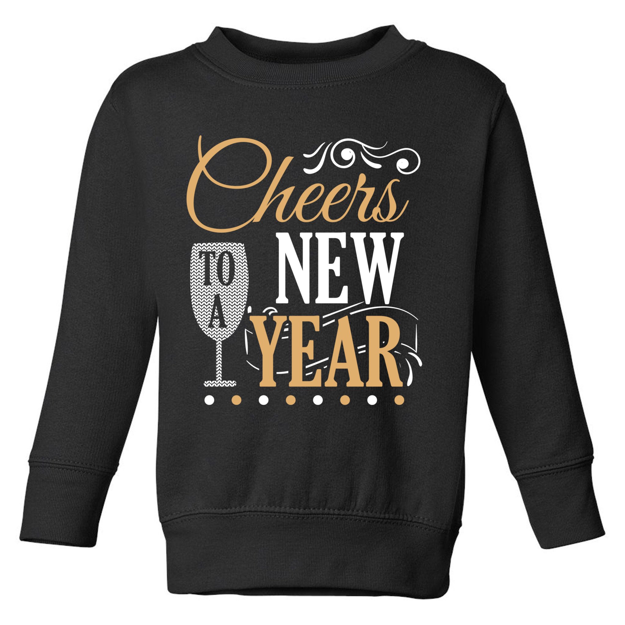 Happy New Year With Celebration New Years Eve Toddler Sweatshirt