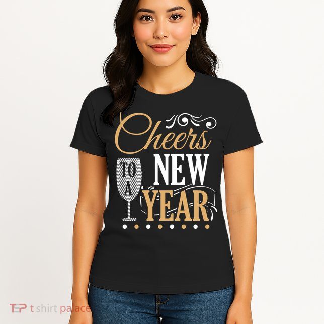 Happy New Year With Celebration New Years Eve Womens T-Shirt