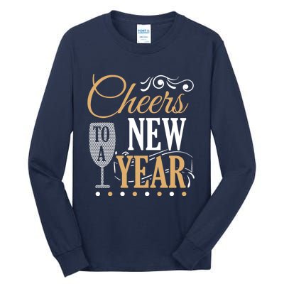 Happy New Year With Celebration New Years Eve Tall Long Sleeve T-Shirt