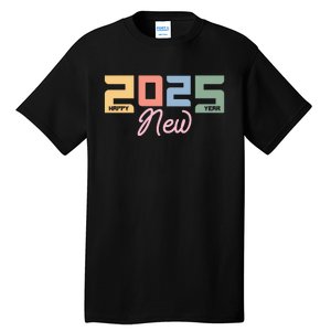 Happy New Year 2025 Celebration Graphic Tall T-Shirt