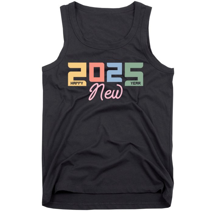 Happy New Year 2025 Celebration Graphic Tank Top