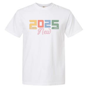 Happy New Year 2025 Celebration Graphic Garment-Dyed Heavyweight T-Shirt