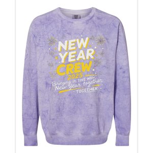 Happy New Years Crew 2025 Colorblast Crewneck Sweatshirt