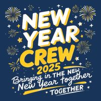 Happy New Years Crew 2025 New Years Drawstring Bag
