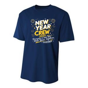 Happy New Years Crew 2025 New Years Youth Performance Sprint T-Shirt