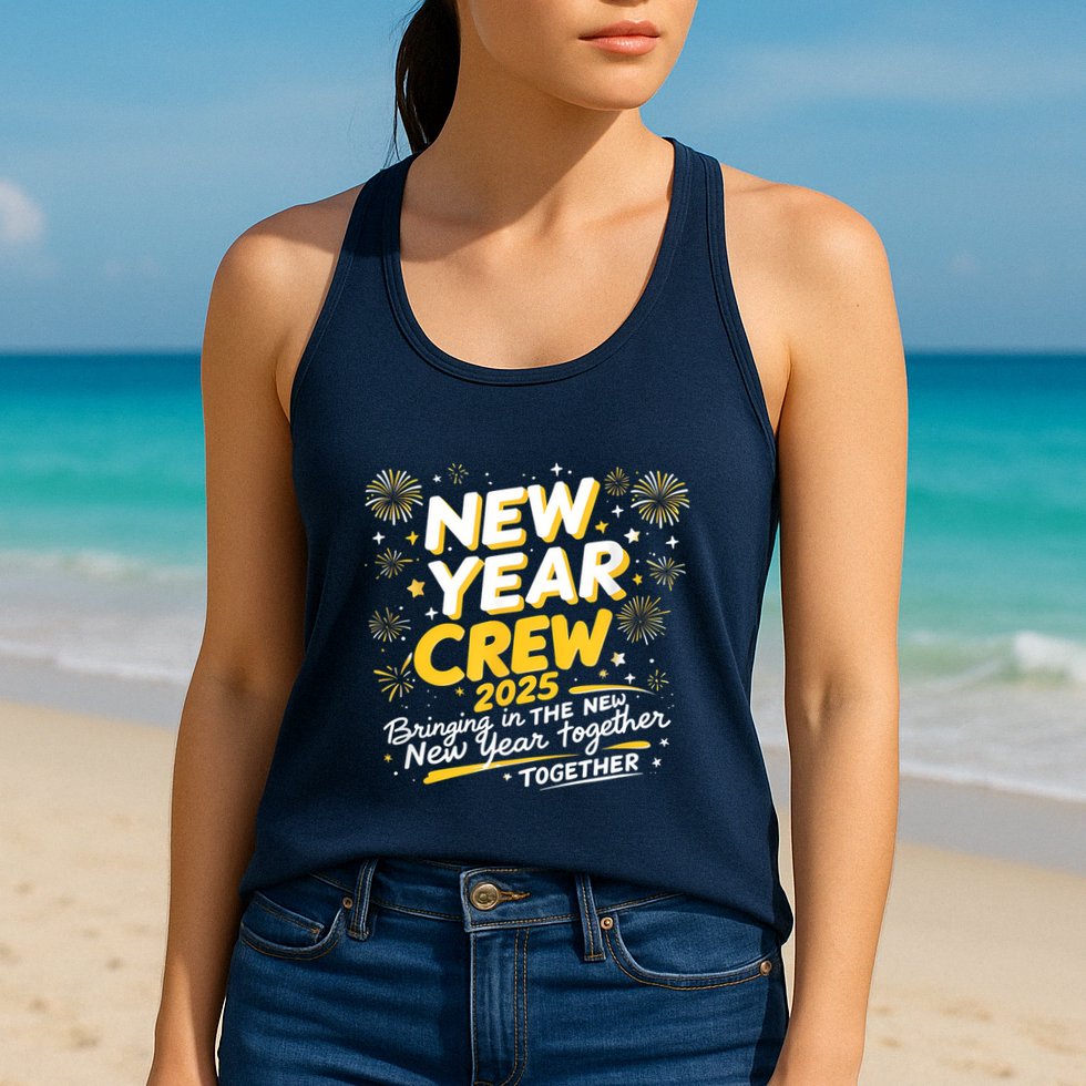 Happy New Years Crew 2025 New Years Womens Tank Top