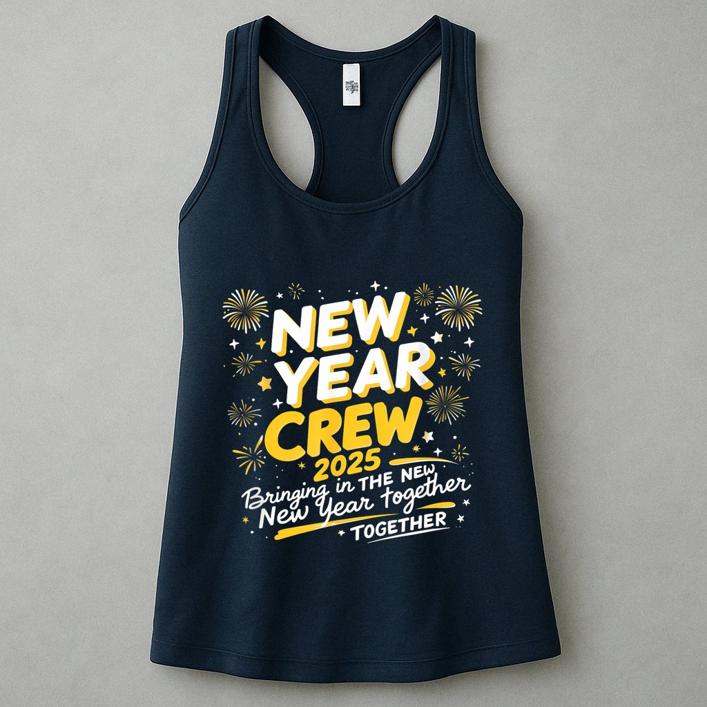 Happy New Years Crew 2025 New Years Womens Tank Top