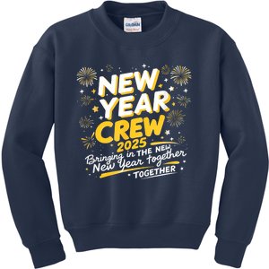 Happy New Years Crew 2025 New Years Kids Sweatshirt