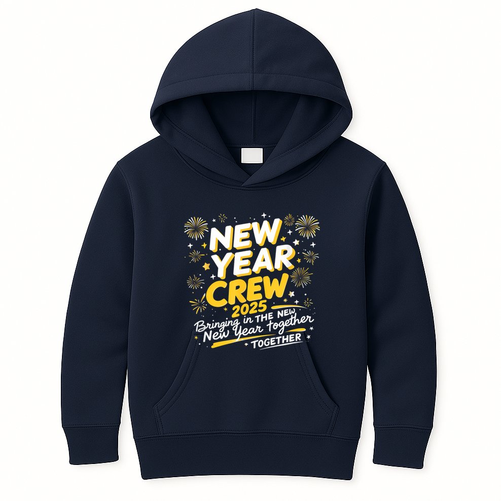 Happy New Years Crew 2025 New Years Kids Hoodie