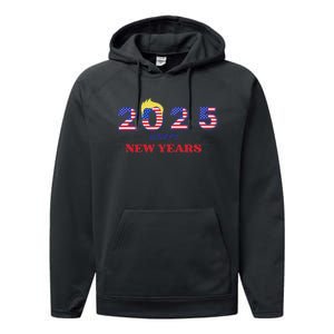 Happy New Years 2025 Trump Make New Years Great Performance Fleece Hoodie