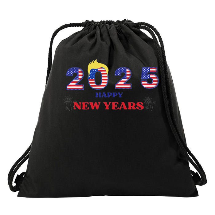 Happy New Years 2025 Trump Make New Years Great Drawstring Bag