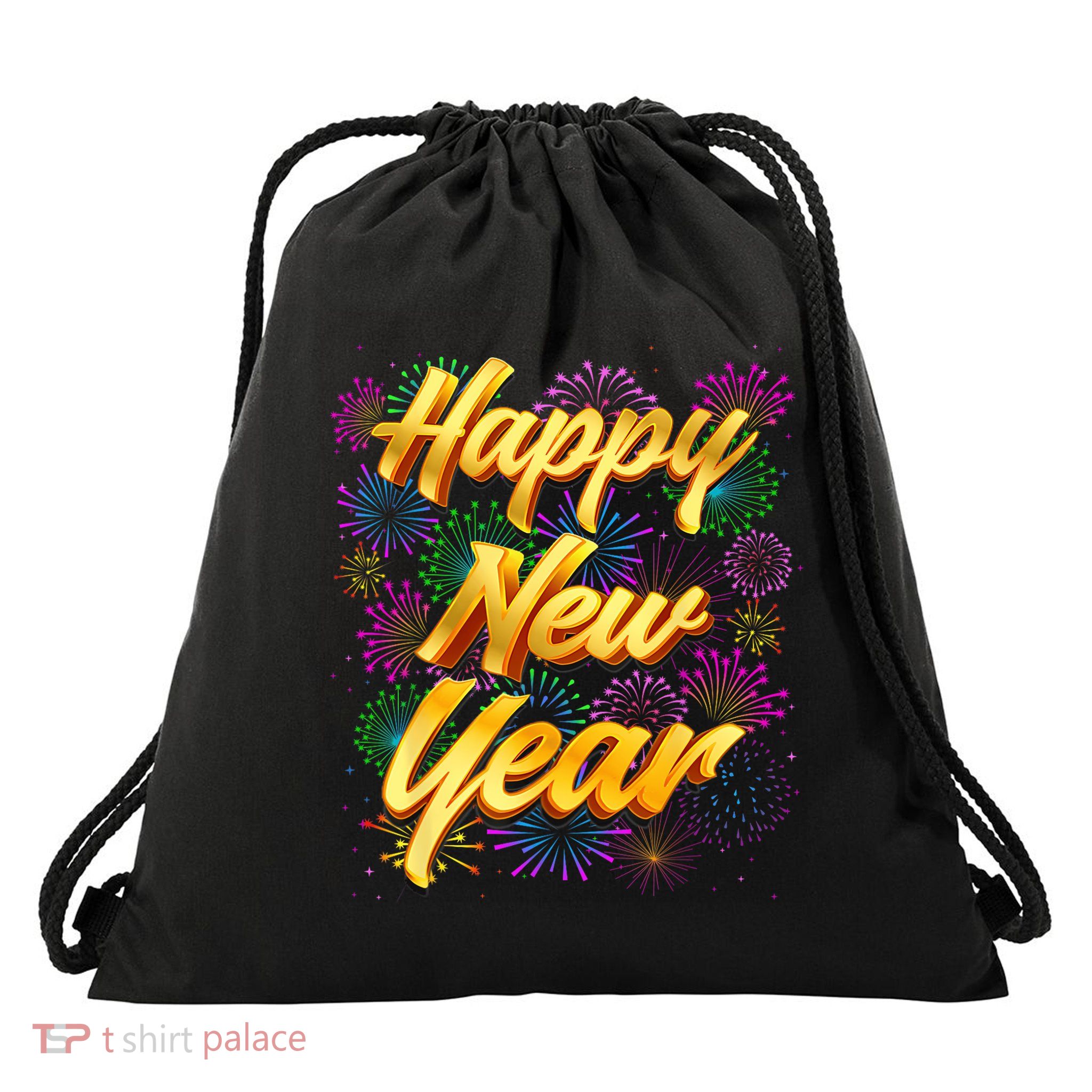 Happy New Year New Years Eve Family Matching Drawstring Bag