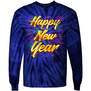 Happy New Year New Years Eve Family Matching Tie-Dye Long Sleeve Shirt