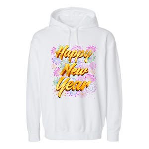 Happy New Year New Years Eve Family Matching Garment-Dyed Fleece Hoodie