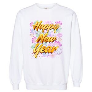 Happy New Year New Years Eve Family Matching Garment-Dyed Sweatshirt