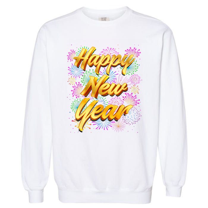 Happy New Year New Years Eve Family Matching Garment-Dyed Sweatshirt