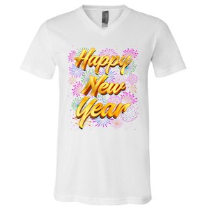 Happy New Year New Years Eve Family Matching V-Neck T-Shirt