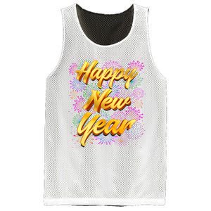 Happy New Year New Years Eve Family Matching Mesh Reversible Basketball Jersey Tank