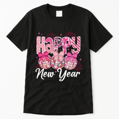 Happy New Year 2025 Party Retro Disco Ball Matching Family Tall T-Shirt